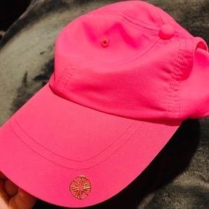 Lilly Pulitzer Prosecco Pink Adjustable Hat EUC